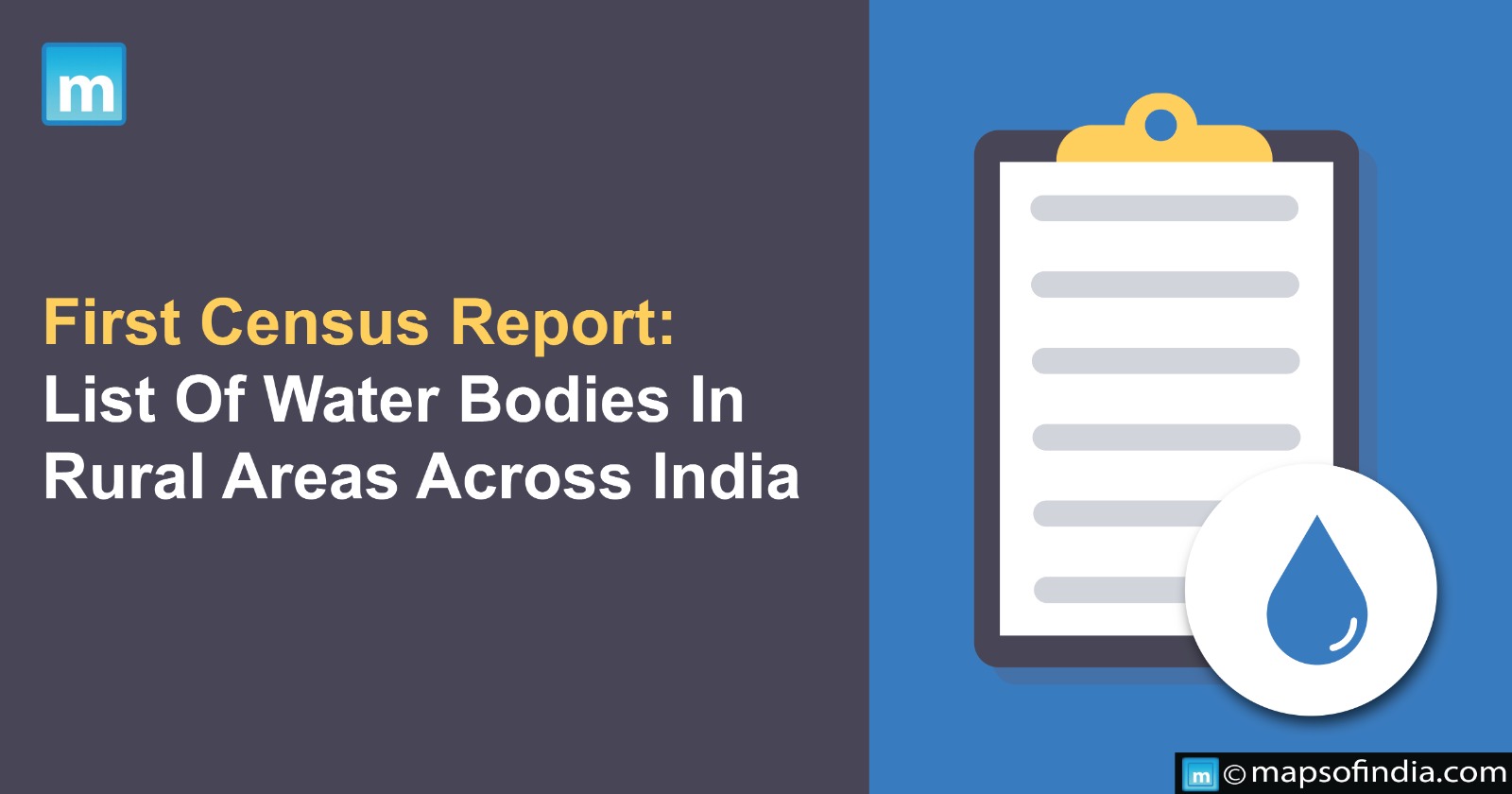 First Census Report: List Of Water Bodies In Rural Areas Across India