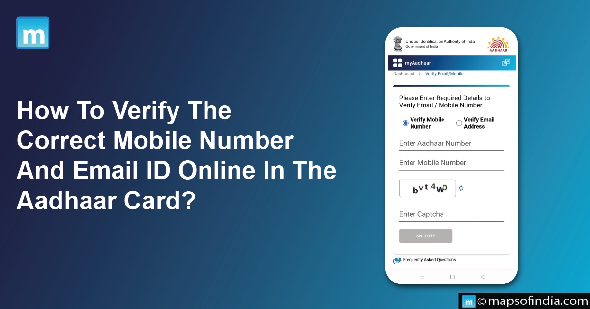 How to verify correct mobile number and email ID online in Aadhaar