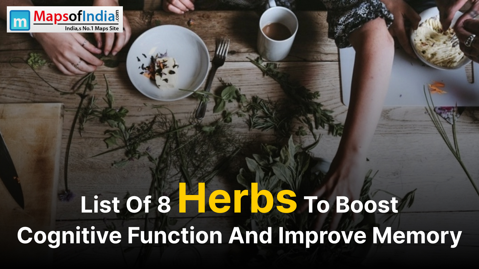 Assorted herbs like ginkgo, rosemary, and turmeric used to support brain health.