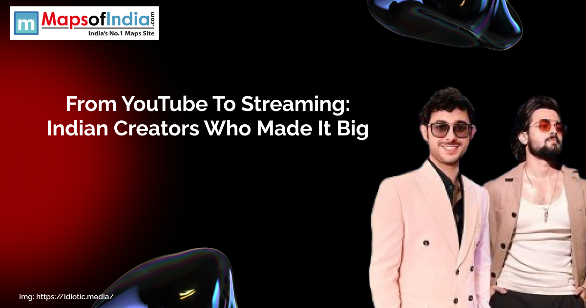 Image showing Indian YouTubers turned OTT stars, featuring creators in stylish outfits with the headline 'From YouTube to Streaming: Indian Creators Who Made It Big'