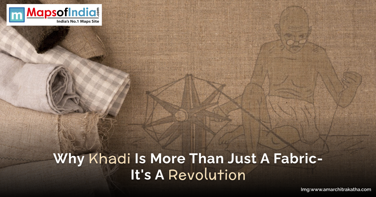 Close-up of handwoven Khadi fabric showcasing its texture and traditional Indian craftsmanship.