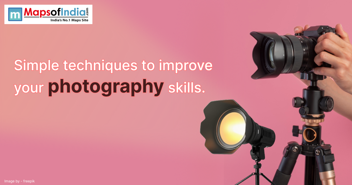 Image of a camera and lights with pink background