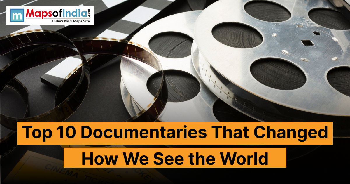 Vintage film camera with a movie reel symbolizing powerful documentaries that changed how we see the world.