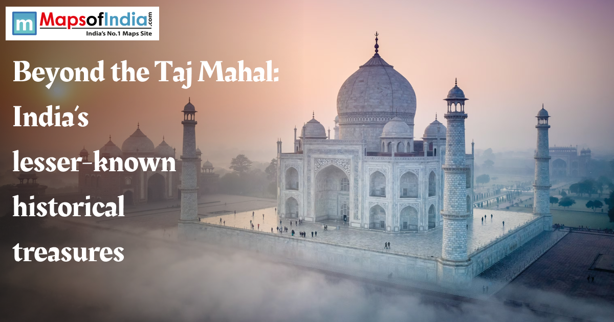 Image of Taj Mahal in a blurred foggy view