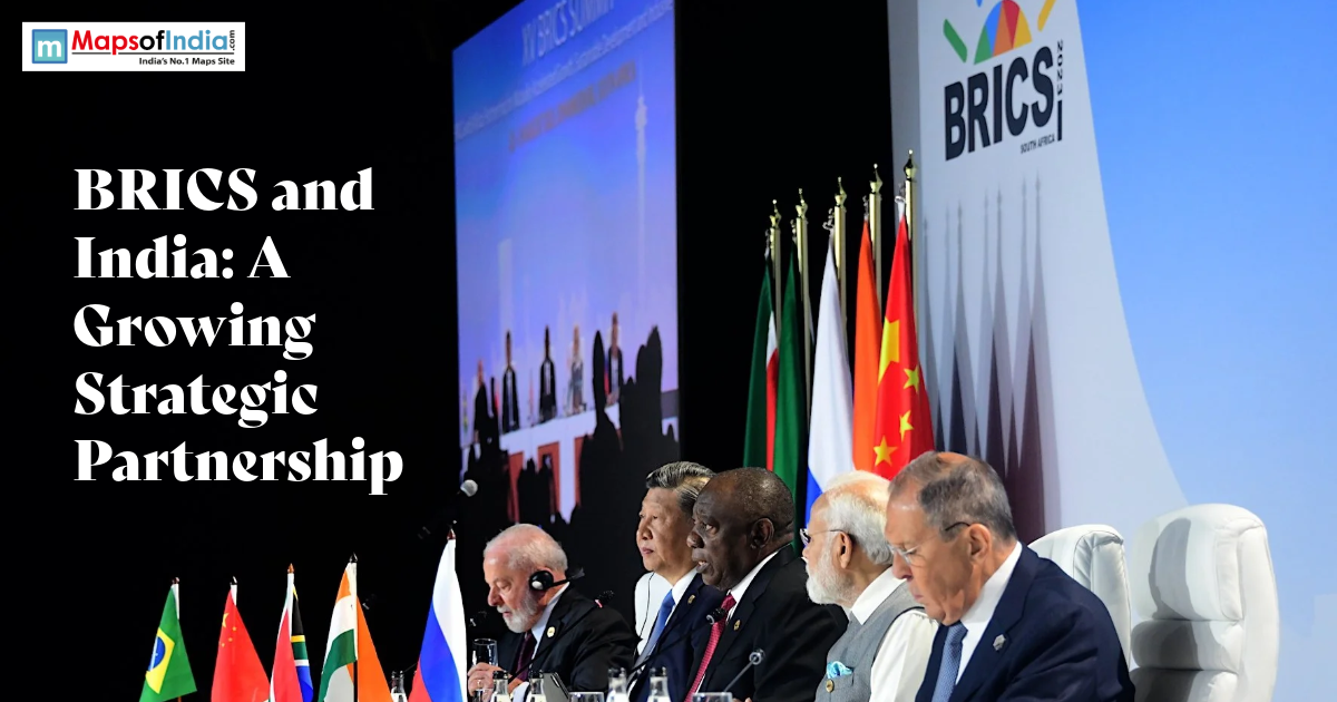 BRICS summit meeting featuring global leaders and India’s role in strategic partnership discussions.