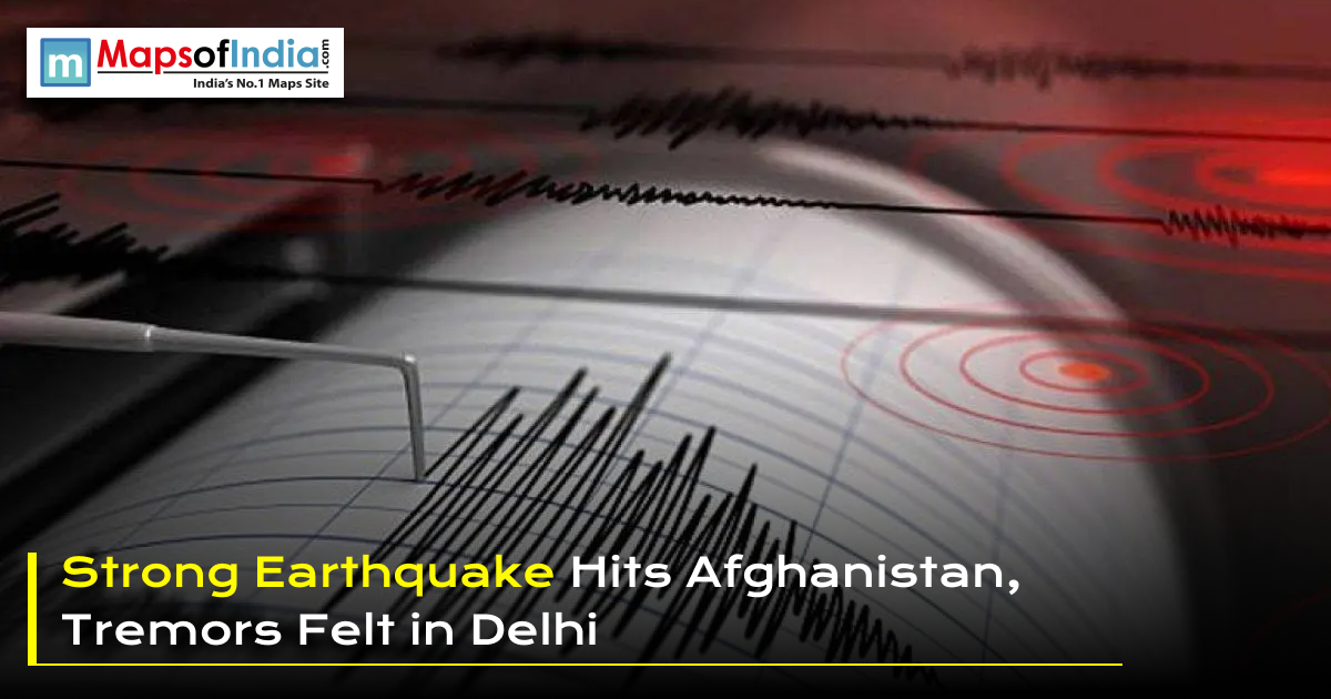 Strong earthquake in Afghanistan with seismic waves graphic and tremors felt in Delhi.
