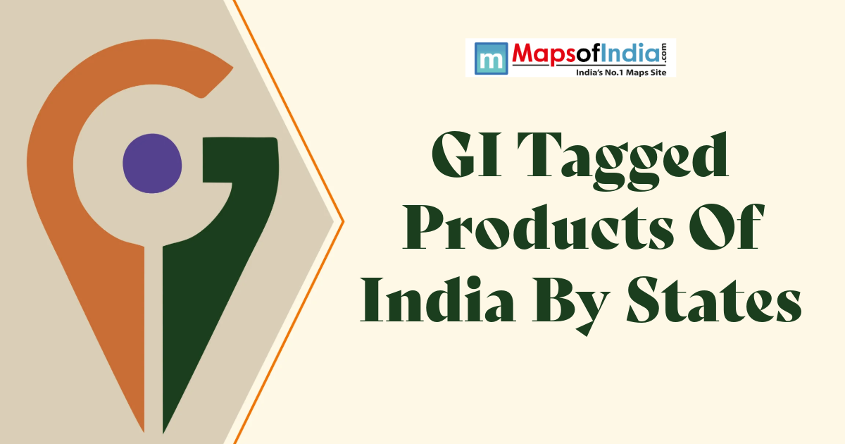 GI Tagged Products of India by States infographic banner