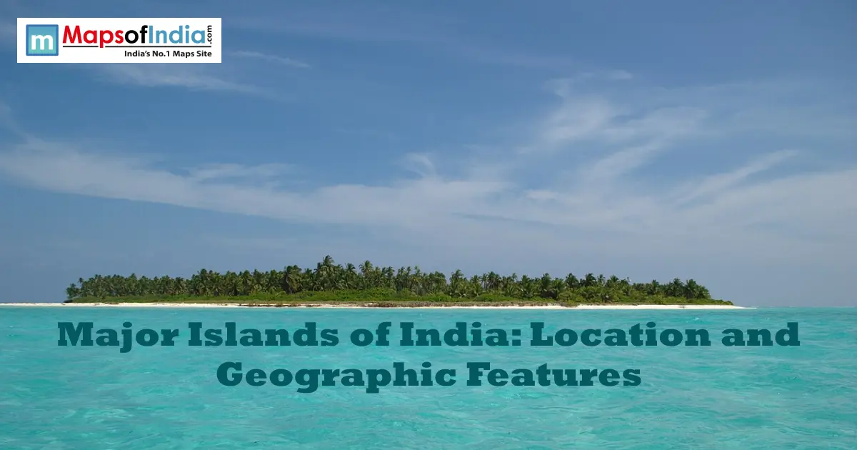 Major islands of India with tropical island landscape