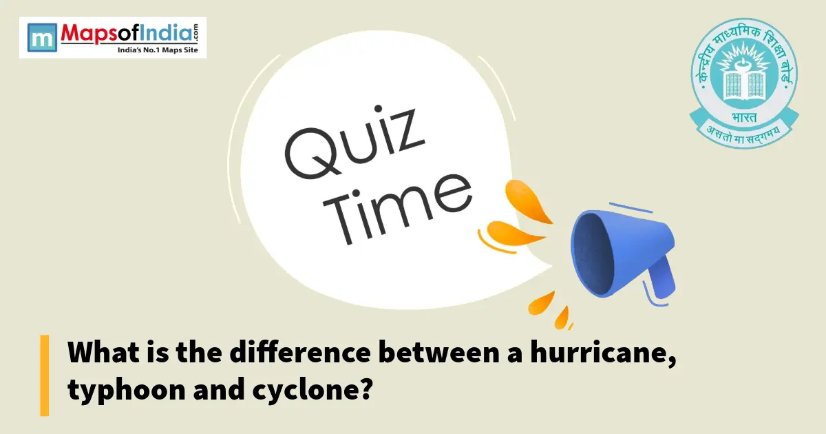 Quiz illustration with question marks and a student, featuring Maps of India and CBSE logos.