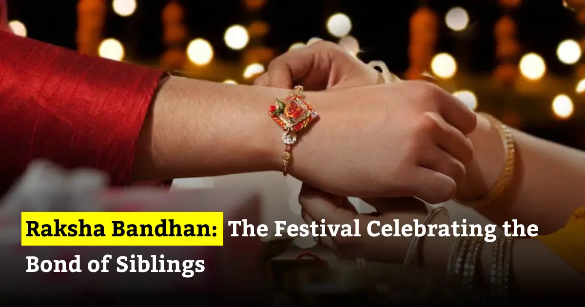 Image of illustration of bond of brother and sister on rakshabandhan
