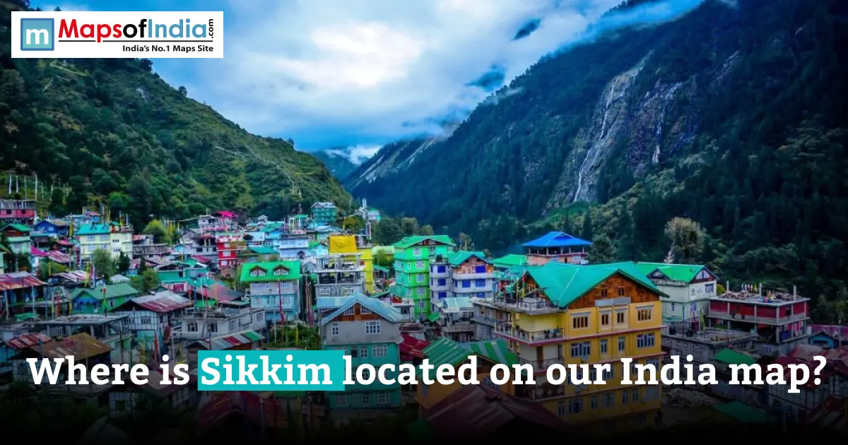 Image of Sikkim location on India map