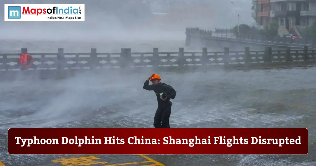 Typhoon Dolphin brings heavy rain and flooding to Shanghai, China
