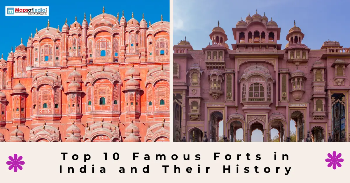 image highlighting top 10 forts of india