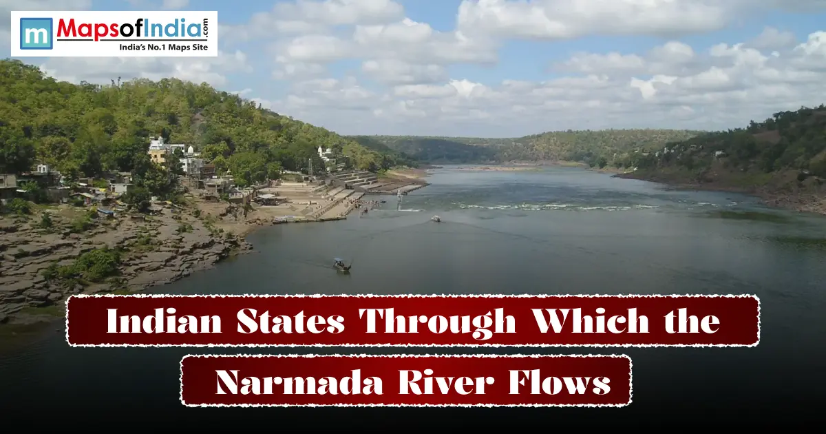 Flowing narmada river