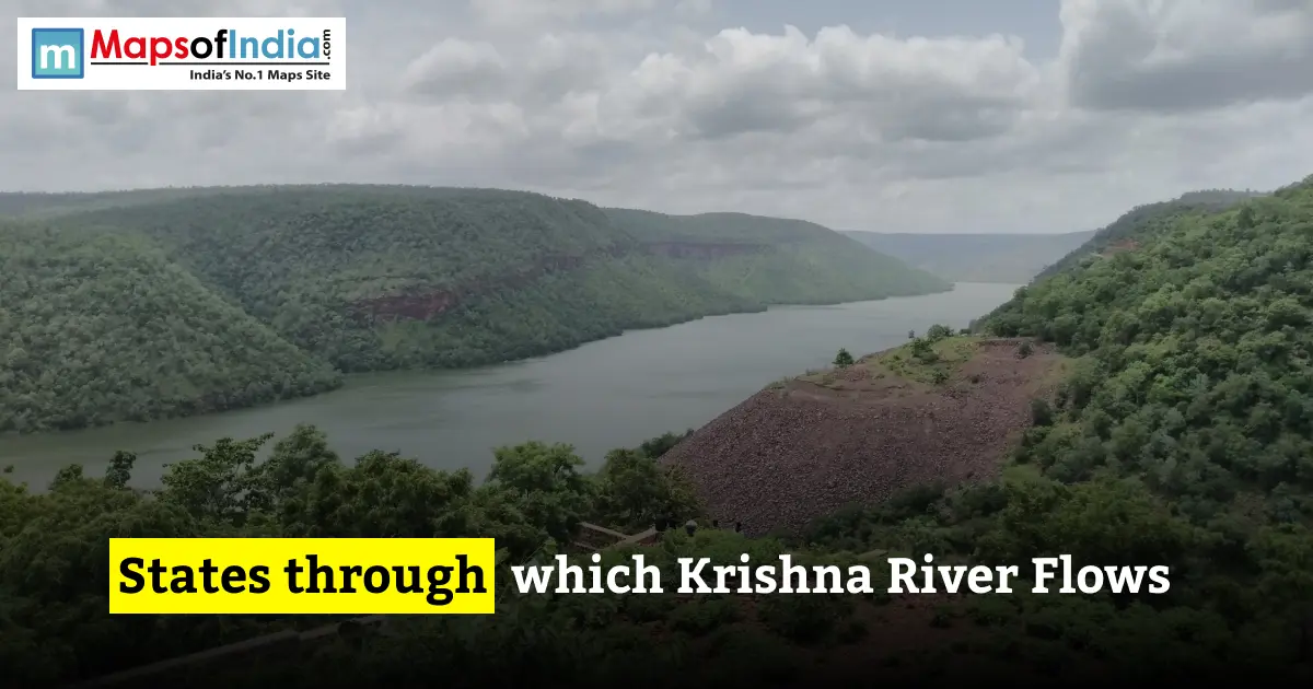 krishna river flows through staes of india