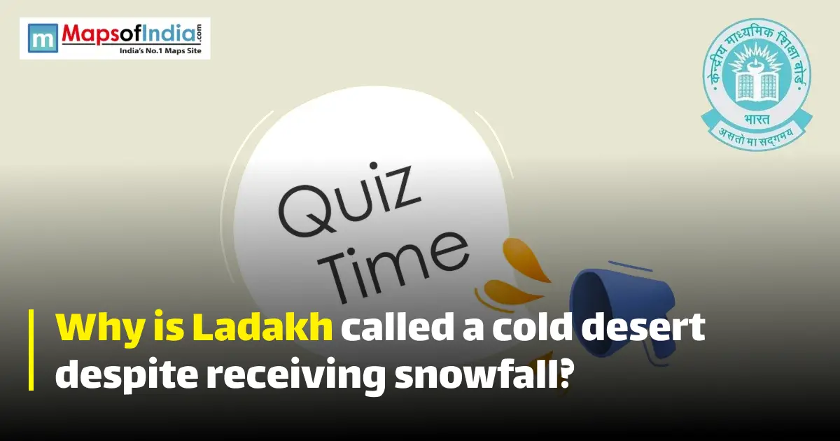 Quiz illustration with question marks and a student, featuring Maps of India and CBSE logos.