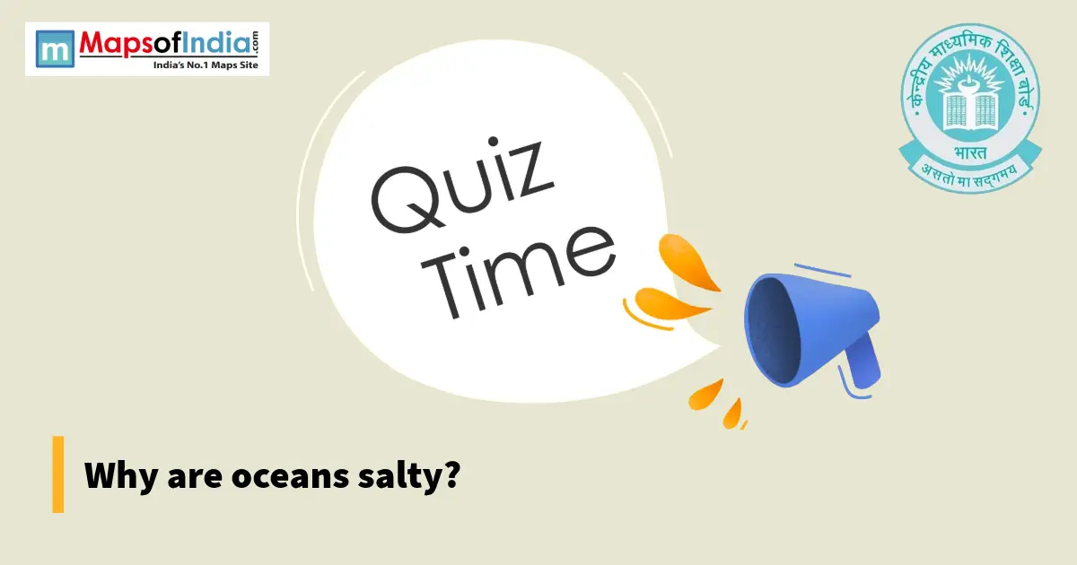 Quiz illustration with question marks and a student, featuring Maps of India and CBSE logos.