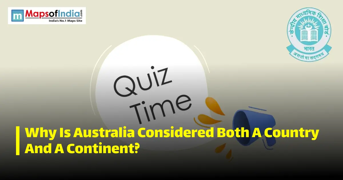 Quiz illustration with question marks and a student, featuring Maps of India and CBSE logos.