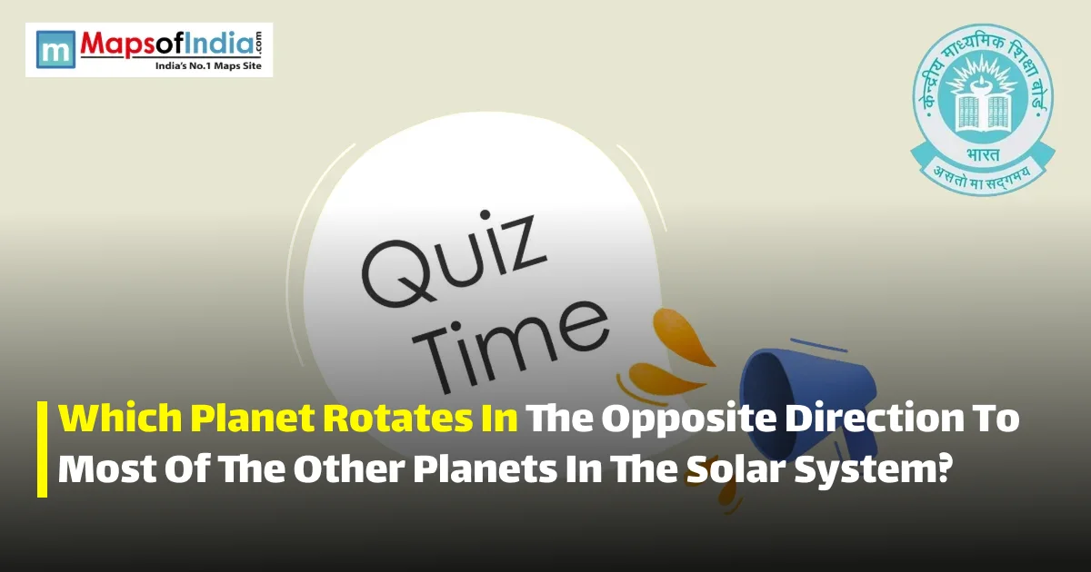 Quiz illustration with question marks and a student, featuring Maps of India and CBSE logos.