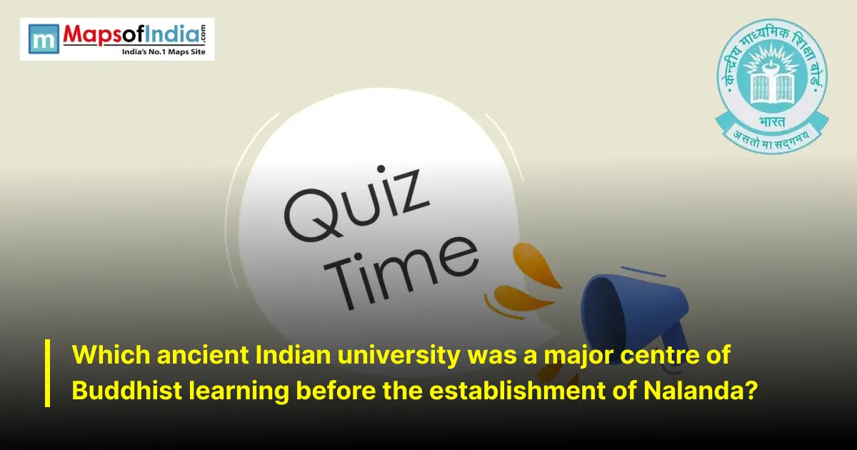 Quiz illustration with question marks and a student, featuring Maps of India and CBSE logos.