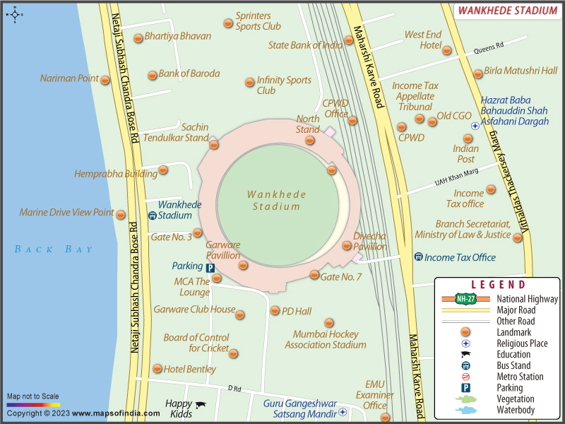 Wankhede Stadium Map