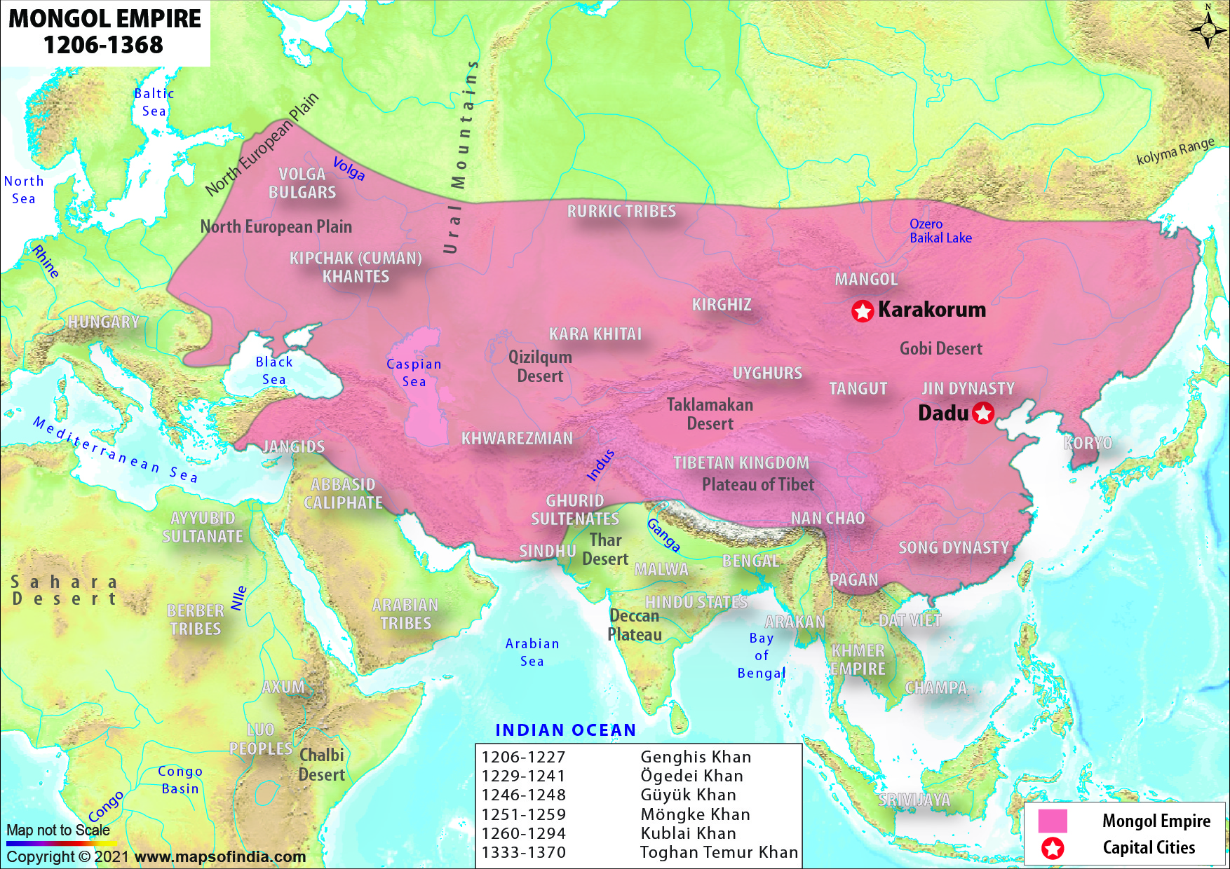 Mongol Dynasty Map 