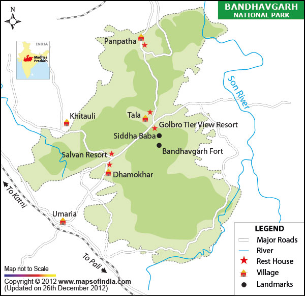 Bandhavgarh National Park India Map