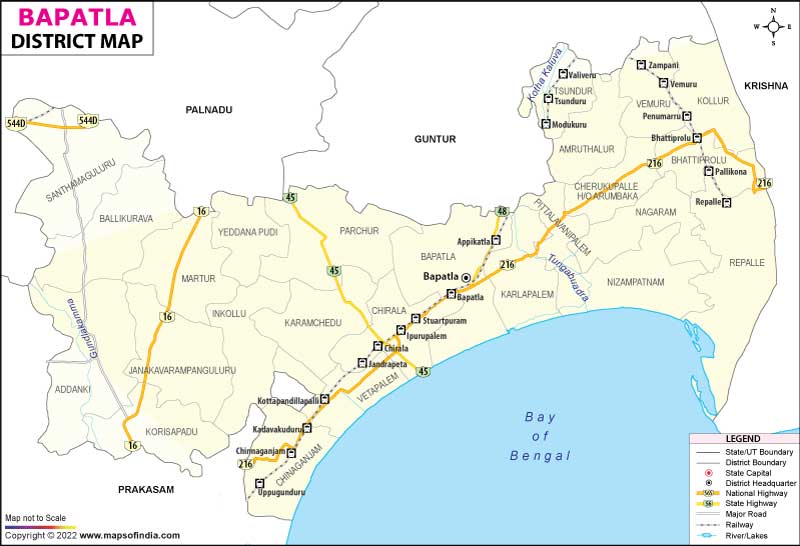 District Map of Bapatla