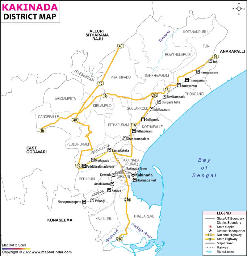 District Map of Kakinada