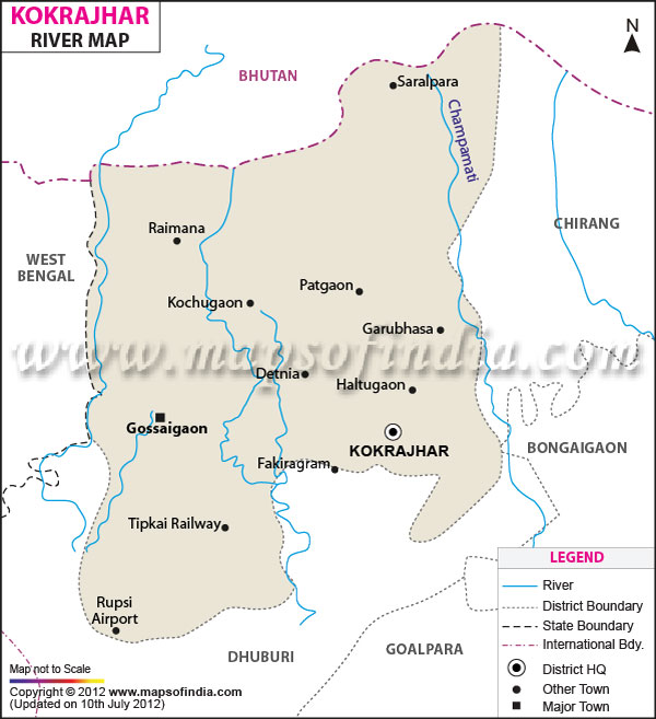 River Map of Kokrajhar 