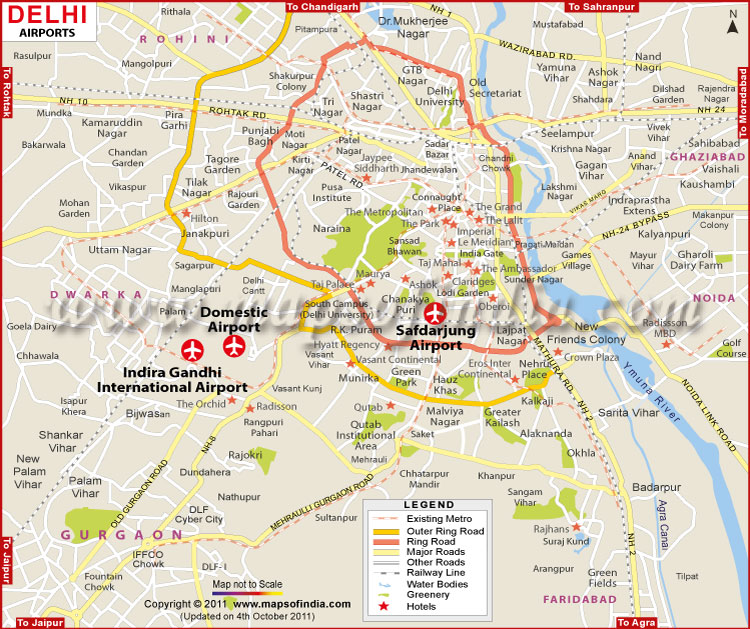 Indira Gandhi Airport Map New Delhi Airport Map
