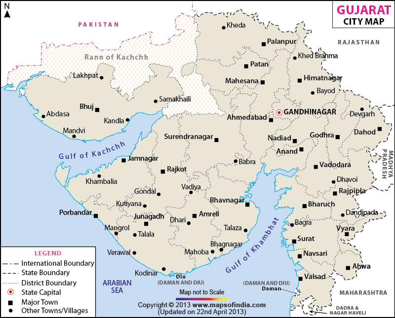 City Map of Gujarat