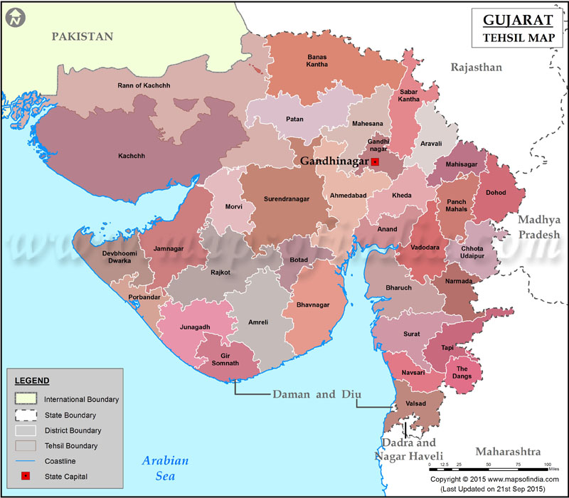 Map Of Gujarat Taluka Wise Pdf Gujarat Tehsil Map, Gujarat Taluka Map