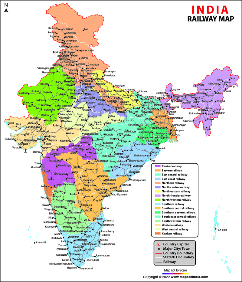 Indian Railways Latest Map India Railway Map, Indian Railways