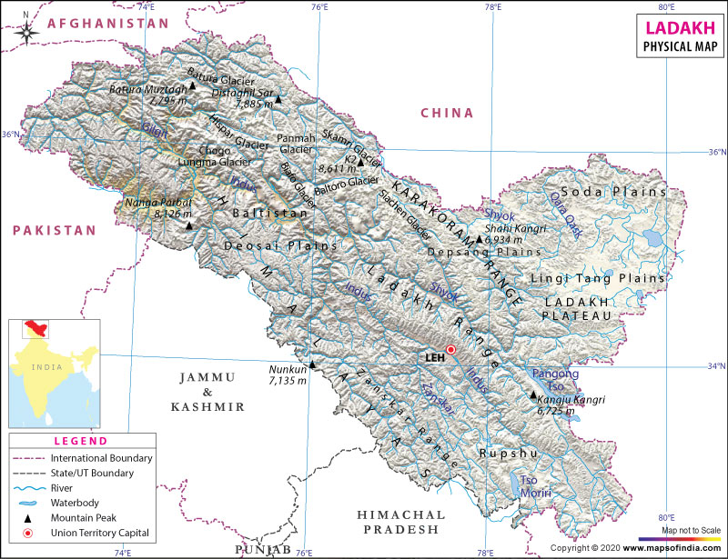 Where Is Ladakh In India Map