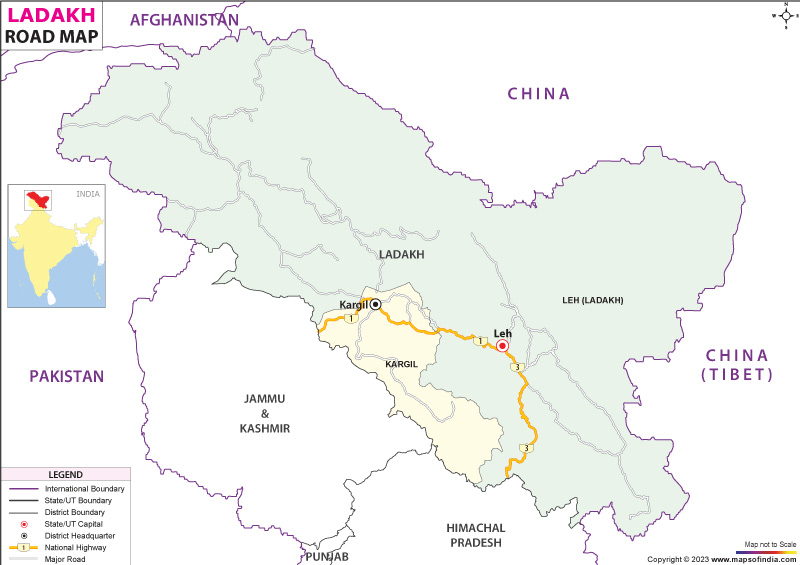 Ladakh Road Map