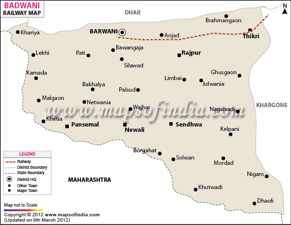 Railway Map of Barwani