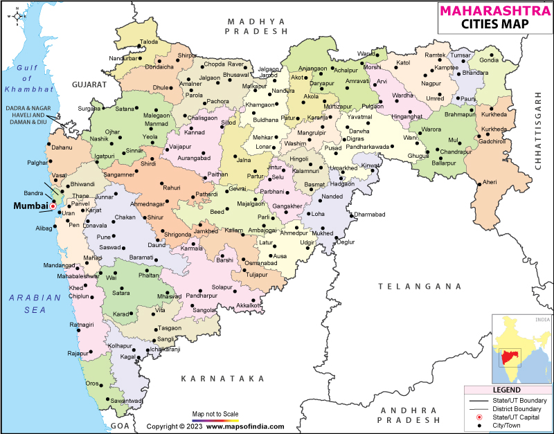 cities in maharashtra map Cities In Maharashtra cities in maharashtra map