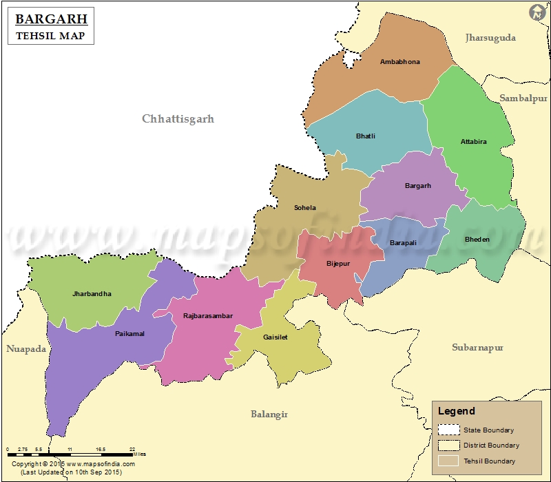 Bargarh Tehsil Map 