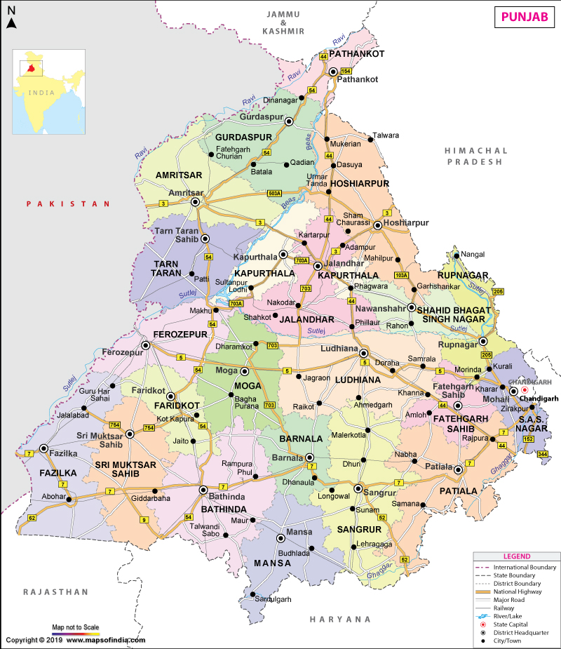 Punjab Index Map 