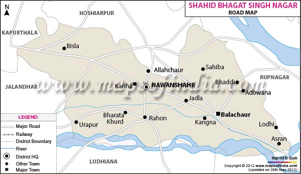 Road Map of SBS Nagar