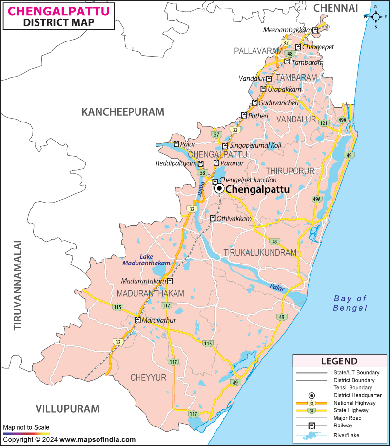District Map of Chengalpattu
