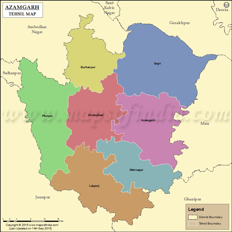 Azamgarh Tehsil Map