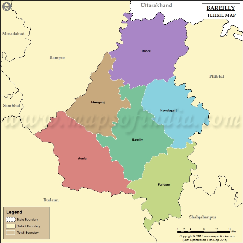 Bareilly Tehsil Map