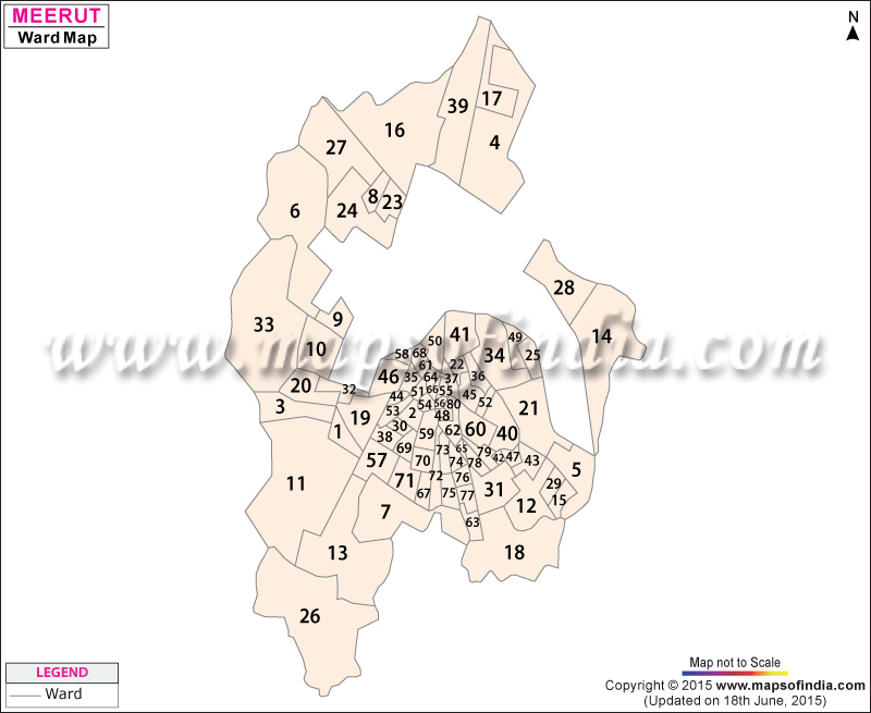 Meerut Ward Map