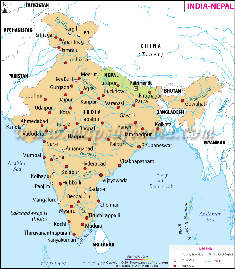 map of nepal and surrounding countries Map Of India And Nepal India Nepal Map map of nepal and surrounding countries