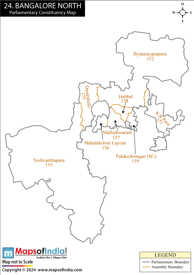 Bangalore North Parliamentary Map 
