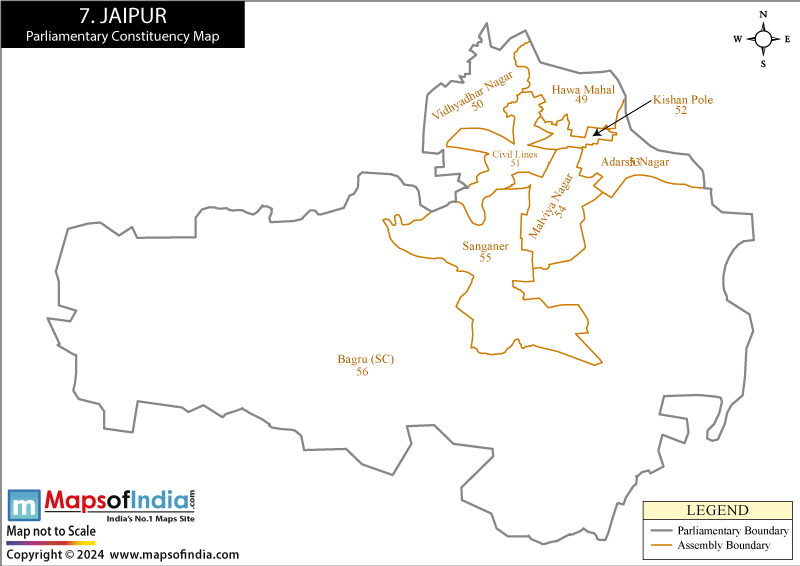 Jaipur Constituency Map Rajasthan 