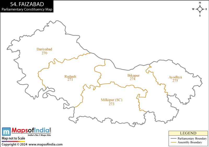 Faizabad Constituency Map Uttar Pradesh 