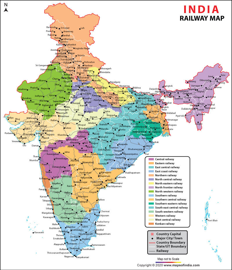 Indian Railway Map 